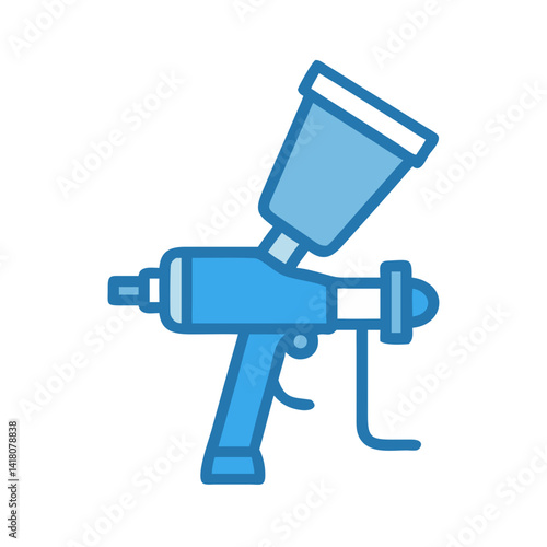 Paint Spray Gun for Auto Body Icon Design