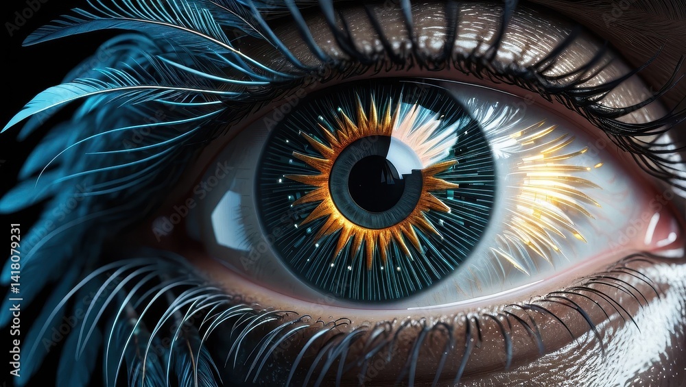 Closeup eye, artistic design