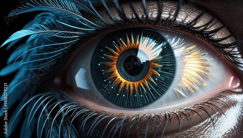 Closeup eye, artistic design