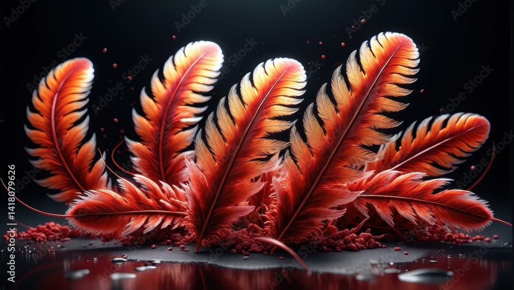 Vibrant, detailed feathers
