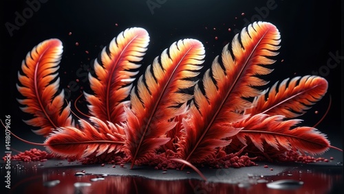Obraz na płótnie Vibrant, detailed feathers w salonie