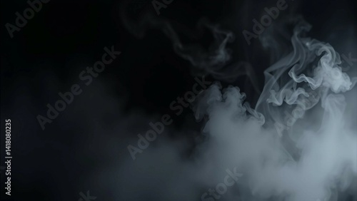 Obraz na płótnie Smoke black ground fog cloud floor mist background steam dust dark white horror overlay Ground smoke w salonie