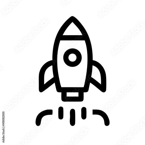Rocket Launch Symbolizing Startup Icon Design