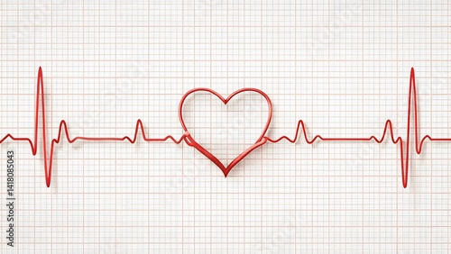 Heartbeat EKG Line Graph Medical Symbol
