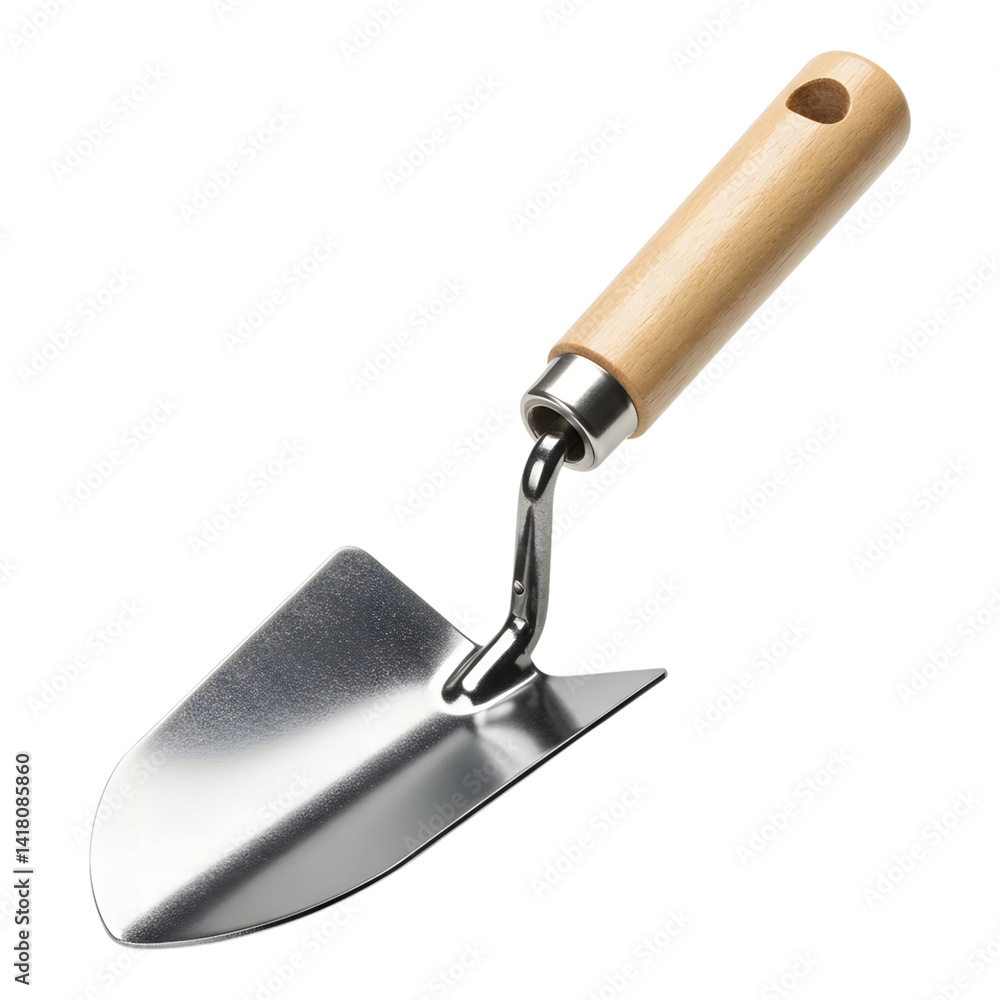 Small gardening trowel with wooden handle Small gardening trowel with wooden handle