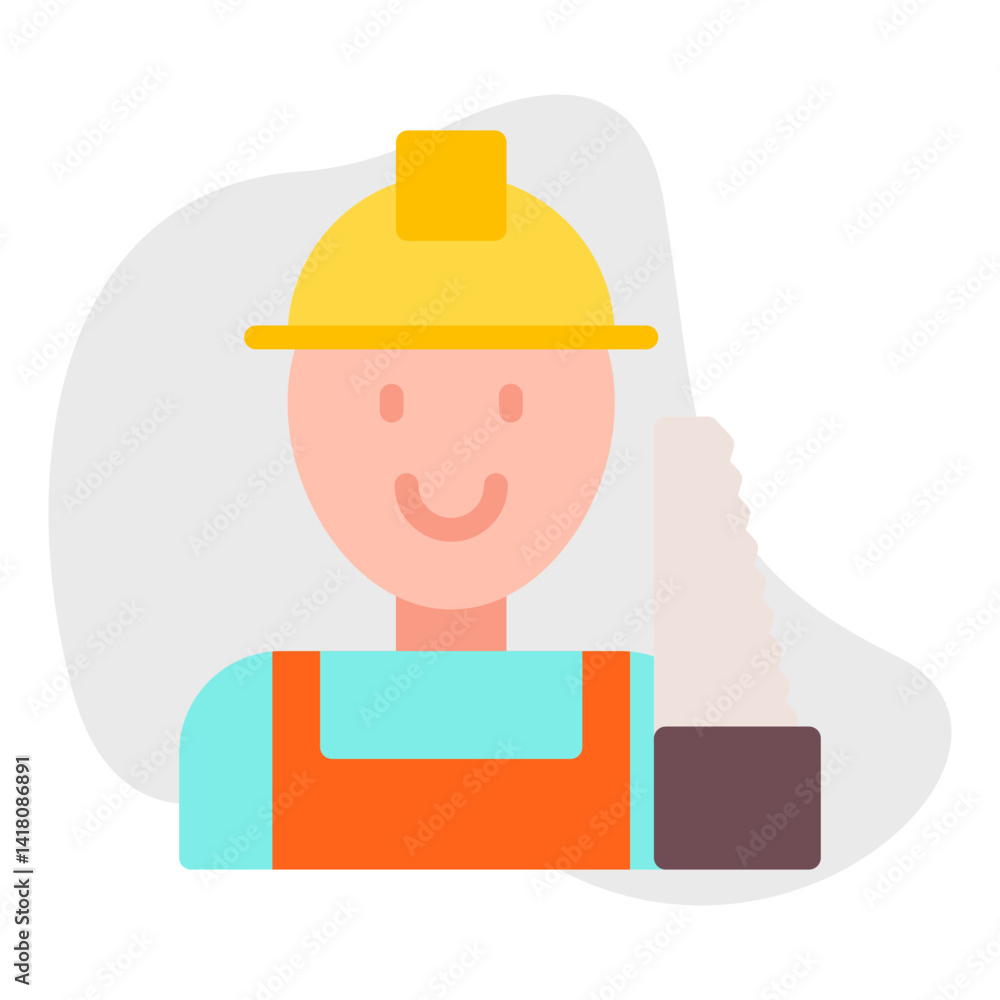 Carpenter single icon vector illustration Carpenter single icon vector illustration