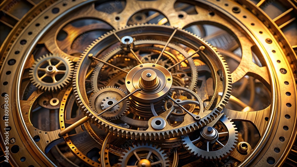 Obraz premium Intricate Clockwork Mechanism