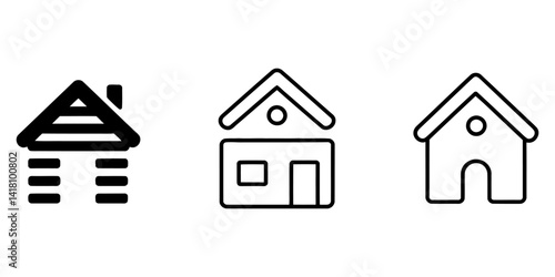 Set of Houses Icons or symbols Vector fully editable file, home icon set, Simple house or home icon set, House icons, Web home icon set for websites and apps. Simple house symbol. Flat real estate.