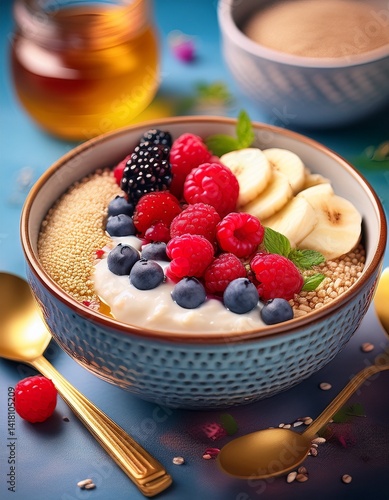 Obraz na płótnie Amaranth-Bowl mit Beeren