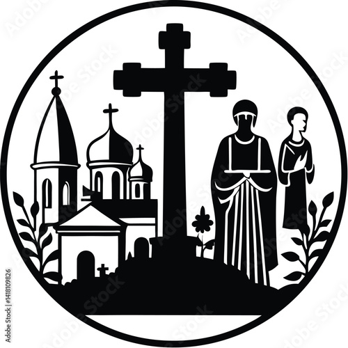 Orthodox good friday silhouette vector Designs 2
