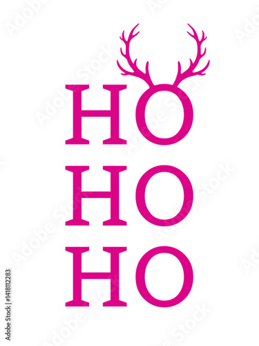 Weihnachten Ho Ho Ho in pink