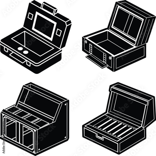 Game Storage Case silhouette vector