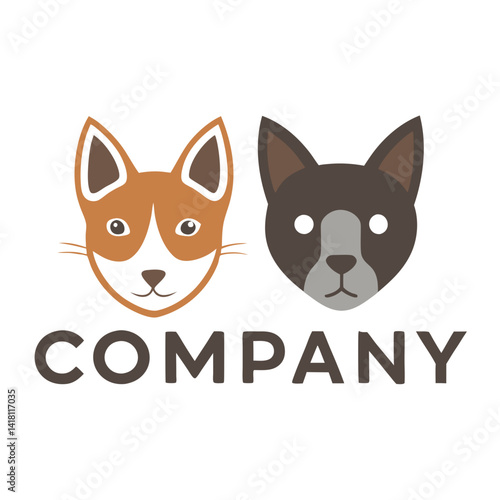 Fox and Dog Logo for Pet Related Company