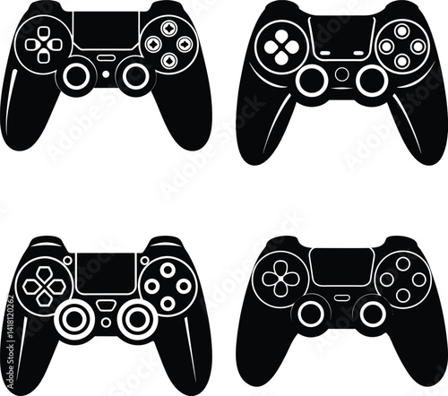 Console Controller Skin silhouette vector