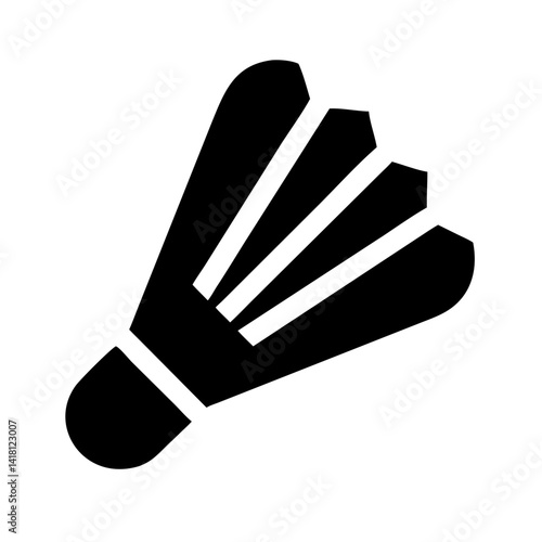 Shuttlecock with Feather Pattern Icon Design