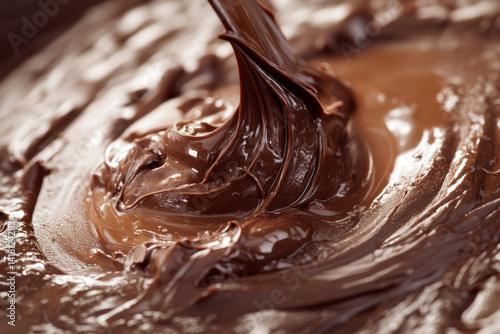 Chocolate spat spreading chocolate spread on bread.