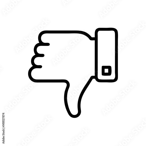 Square Icon with Thumbs Down Symbol Icon Design