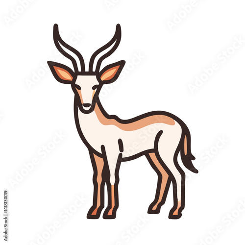 Stylish Gazelle Illustration with Simplistic, Modern Design