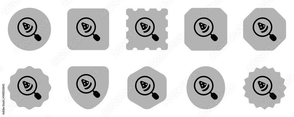 Editable search for food, pizza vector icon. Part of a big icon set family. Perfect for web and app interfaces, presentations, infographics, etc Editable search for food, pizza vector icon. Part of a big icon set family. Perfect for web and app interfaces, presentations, infographics, etc