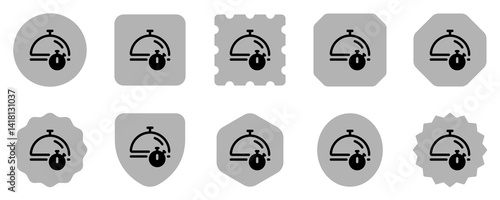 Editable food cooking time, serving time, delivery time vector icon. Part of a big icon set family. Perfect for web and app interfaces, presentations, infographics, etc