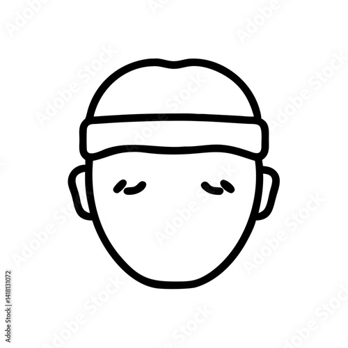 Sweatband for Forehead Absorption Icon Design