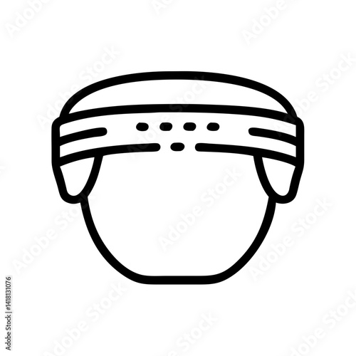 Sweatband for Forehead Absorption Icon Design