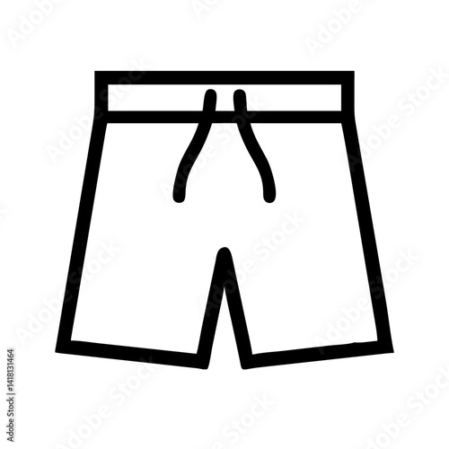 Swim Trunks with Drawstring Waist Icon Design