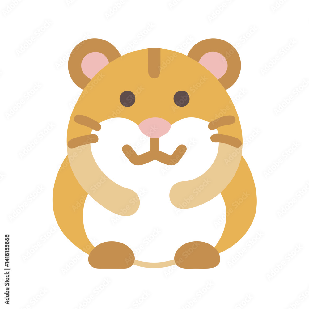 Cute Hamster Vector Illustration Isolated on Black Background Cute Hamster Vector Illustration Isolated on Black Background