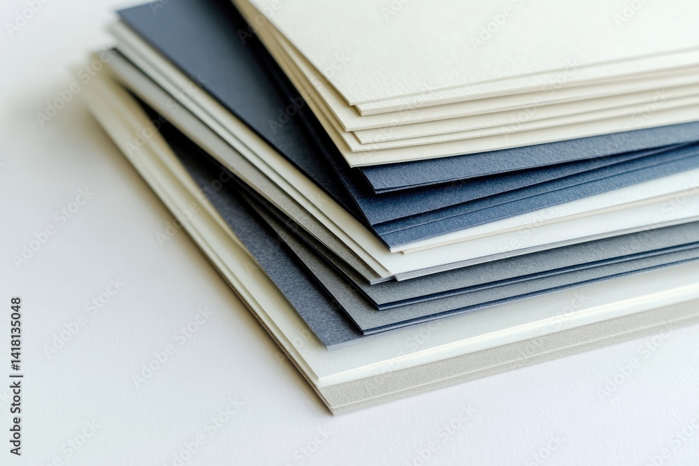 A stack of various shades of paper, showcasing different textures and colors. A stack of various shades of paper, showcasing different textures and colors.