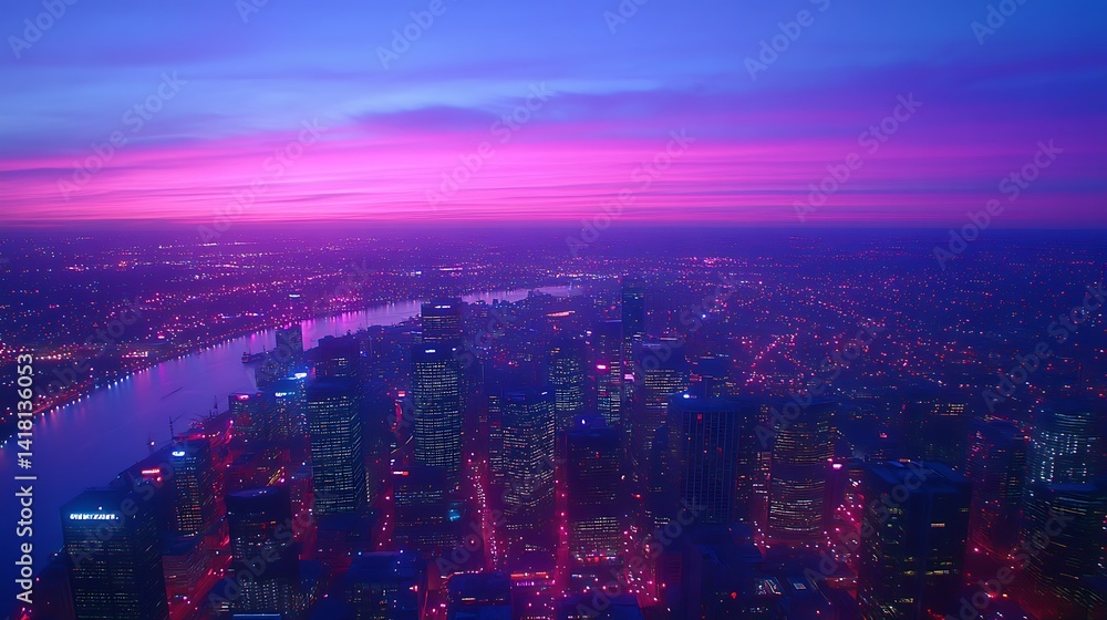 Obraz premium Cityscape at Dusk
