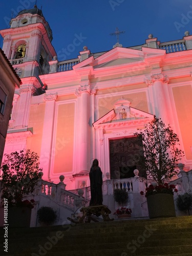 Amazing photo, with the Madonna Assunta displayed outside the church at Easter in Bacoli