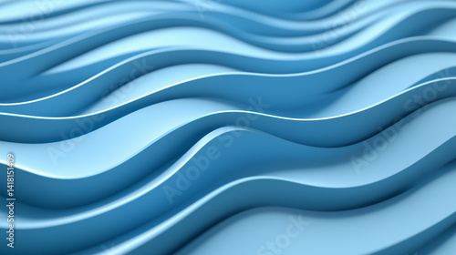 Abstract background featuring 3D blue waves