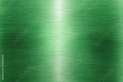 Obraz na płótnie Close-up of a green metal plate with smooth texture and bright light reflection on surface. w salonie