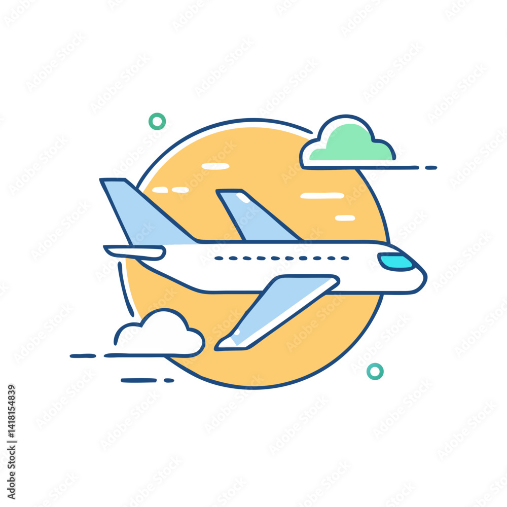 Fototapeta premium Airplane in the sky.