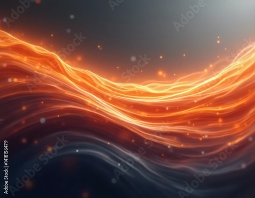 Warm orange flames swirl against deep shadows, creating an enchanting visual that captivates and evokes feelings of comfort and warmth Generative AI
