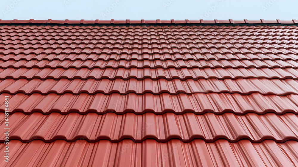 Closeup View Of Red Roof Tiles Closeup View Of Red Roof Tiles