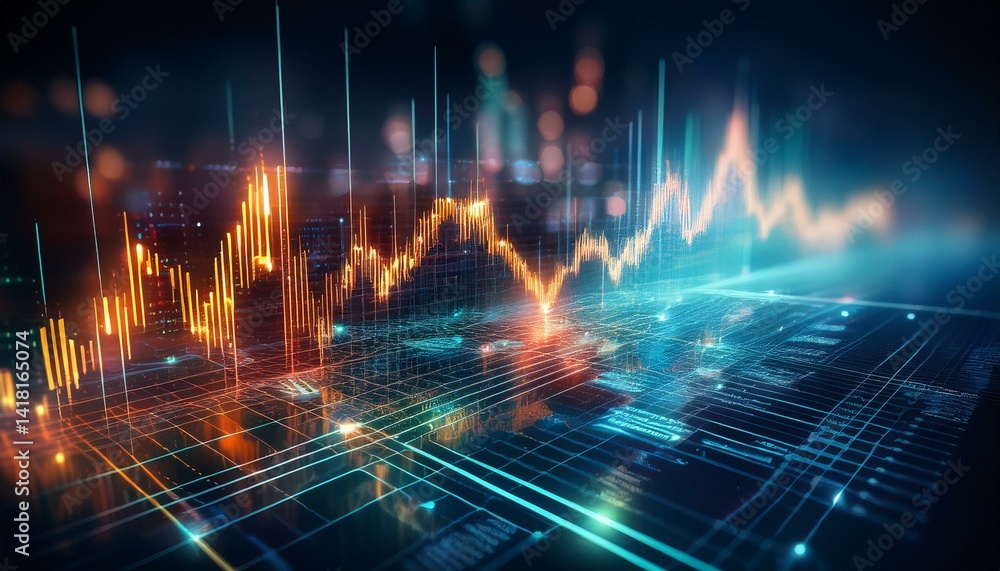 Fototapeta premium abstract digital data for business background
