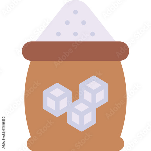 Sugar single icon vector illustration