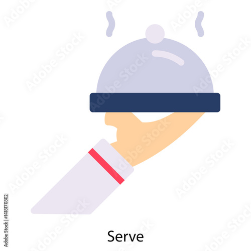 Serve single icon vector illustration