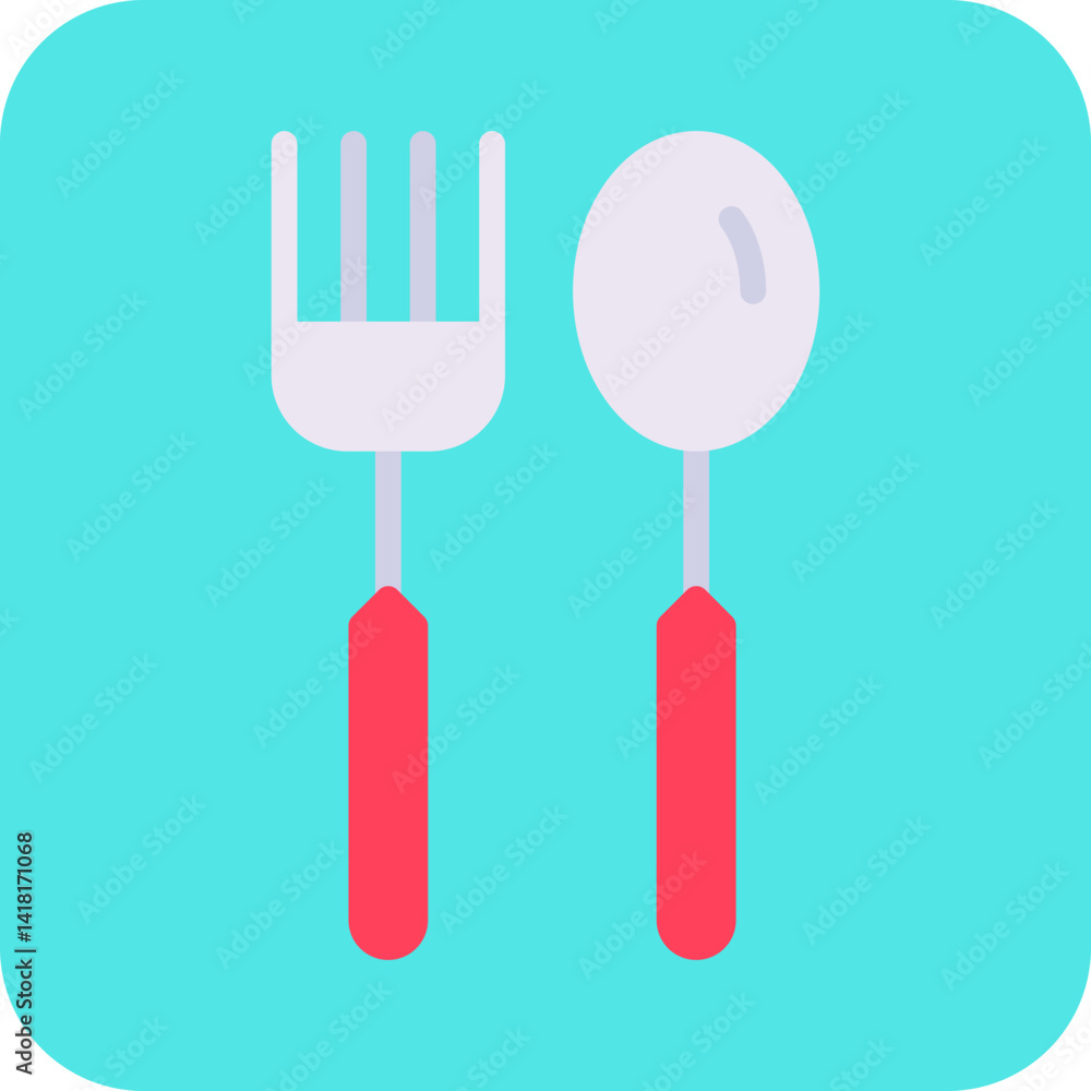 Fork and Spoon single icon vector illustration Fork and Spoon single icon vector illustration