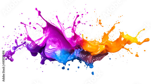 Vibrant Color Splash Exploding in a Dynamic Display