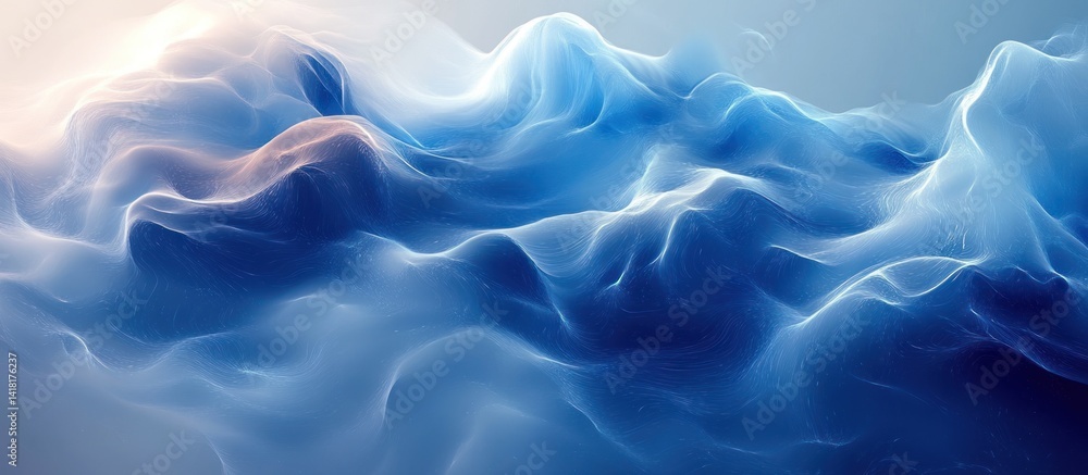 Abstract swirling blue and white smoke or clouds with soft lighting. Abstract swirling blue and white smoke or clouds with soft lighting.
