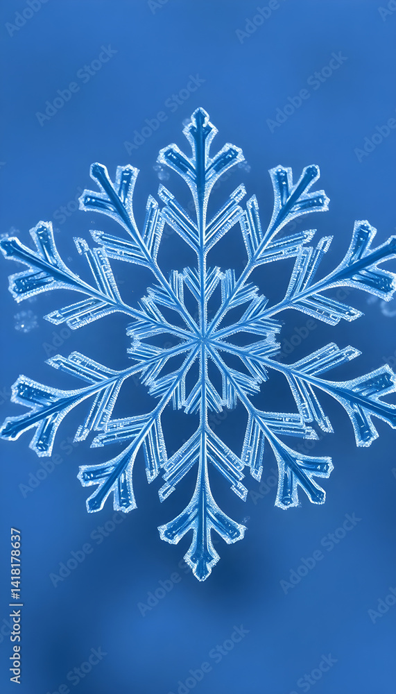 snowflake is shown on a blue background snowflake is shown on a blue background