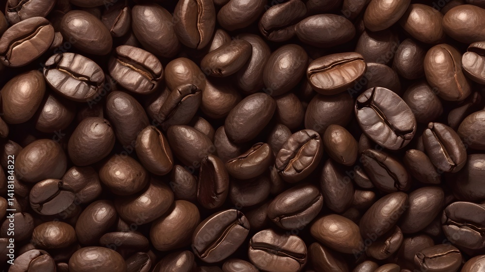 Fototapeta premium coffee bean brown roasted caffeine espresso seed
