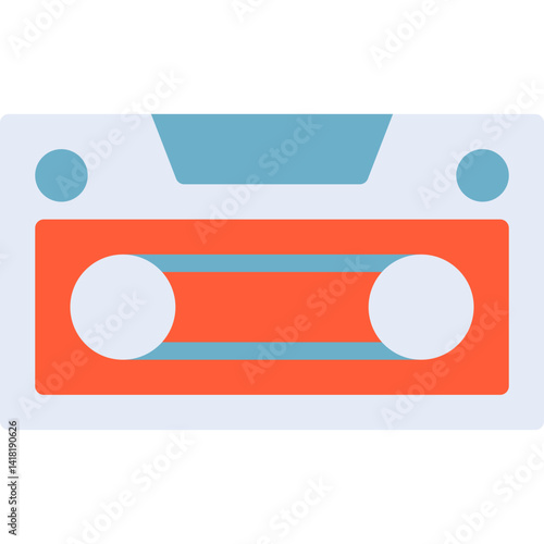 Casette single vector icon illustration