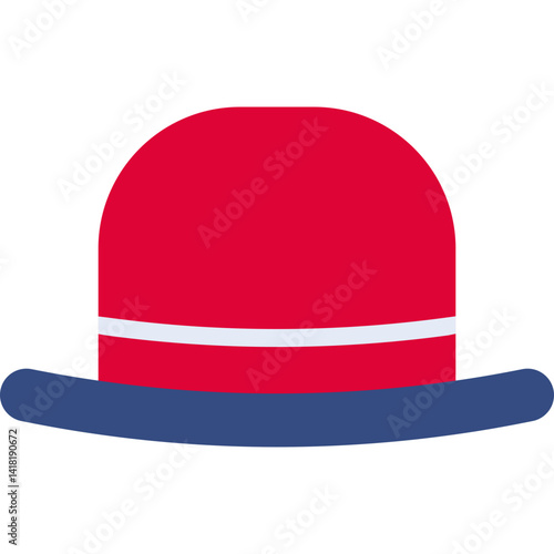 Hat I single vector icon illustration