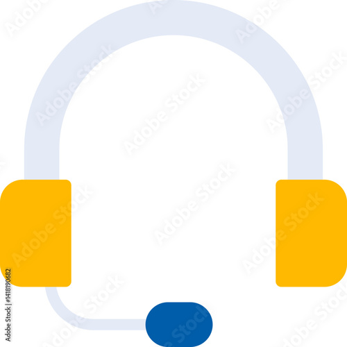 Headphones single vector icon illustration