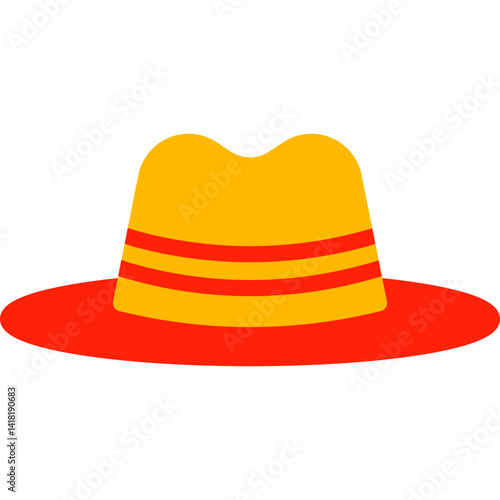 Hat II single vector icon illustration