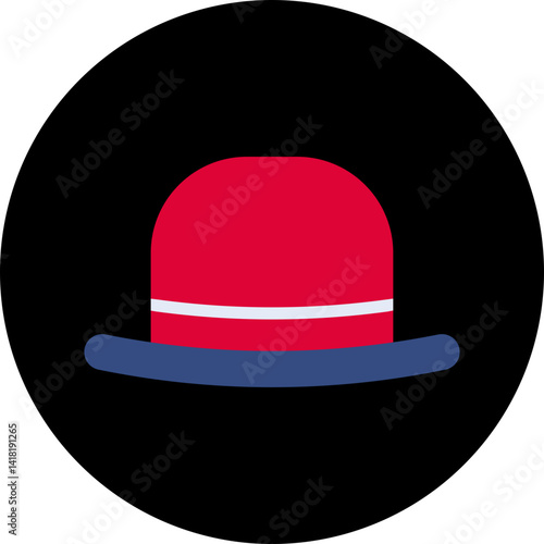 Hat I single vector icon illustration