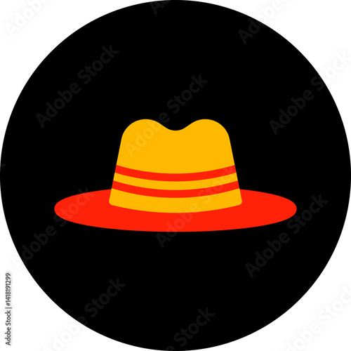 Hat II single vector icon illustration